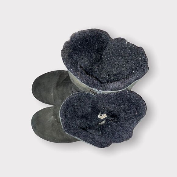 Ugg Classic Black Suede Boots Shoe Size 8 - Picture 3 of 7